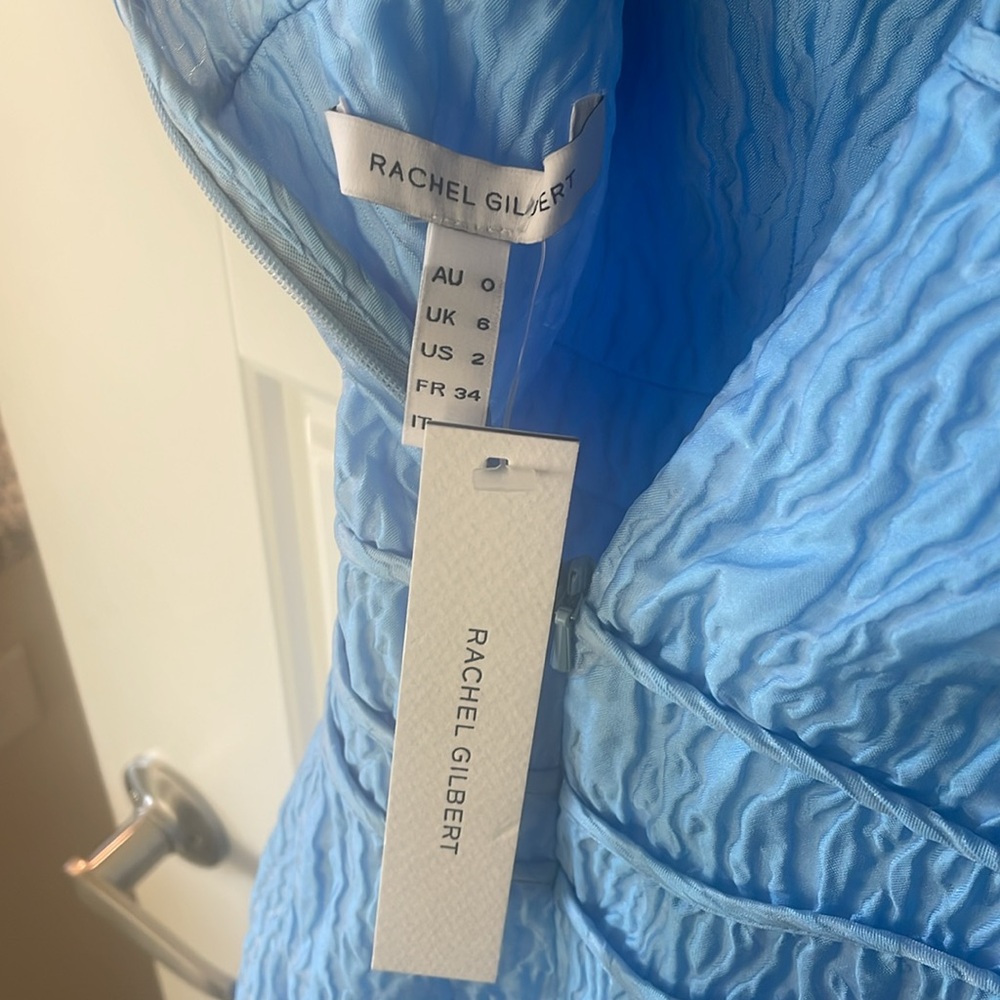 NWT Rachel Gilbert Blue Sophy Dress, US 2 - Picture 6 of 7
